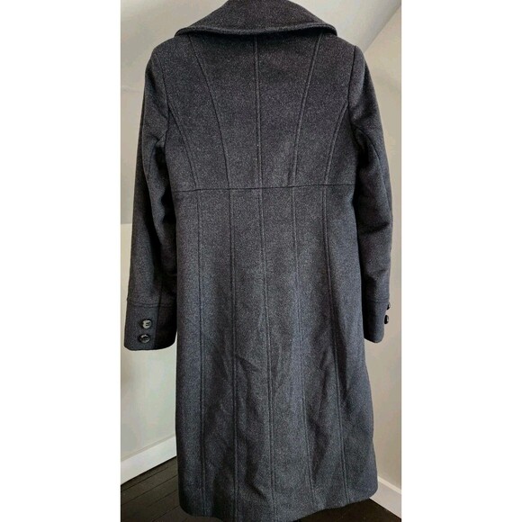 JONES NEW YORK Long Soft Black Wool Blend Trench/Maxi Coat Size 4 Soft Pockets - Picture 2 of 14